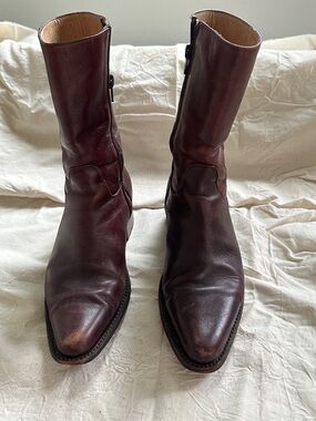 Frye Women's Mid-Calf Leather Booties in Dark Brown